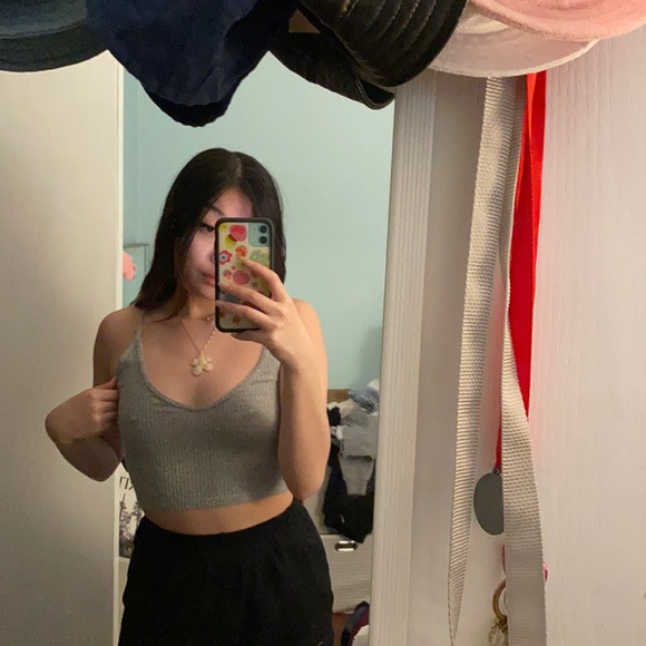 Aritzia community knit top grey xxs - Picture 1 of 3